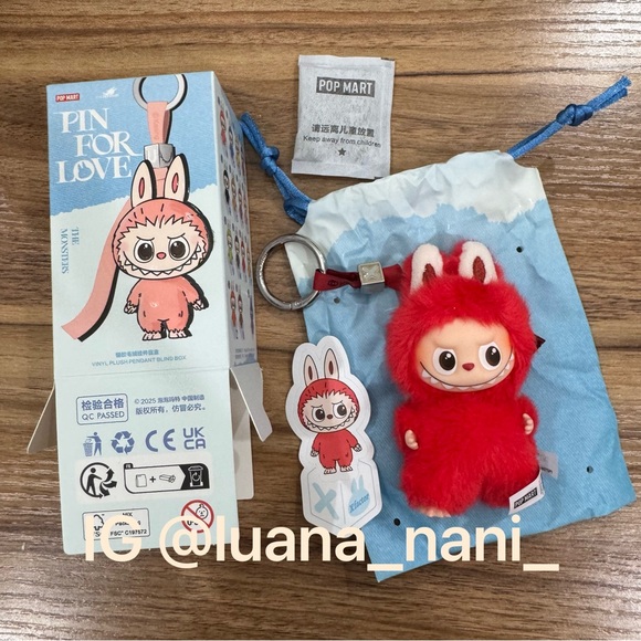 Pop Mart Accessories - Pop Mart Pin for Love Letter X Plush Pendant – Open Box